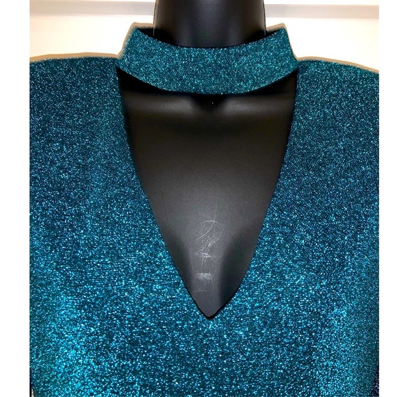 Alice & Olivia Inka Fitted Mini Dress in dark turquoise ––NWT - Picture 8 of 17